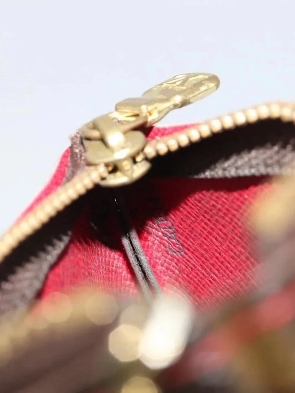 LOUIS VUITTON Monogram Cherry Pochette Cles Coin Purse M95042 LV Auth bs35761